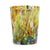 HOLIDAYS ITALIAN GLASS: Murano Style Crumpled Candle (Green Mix) - Artistica.com