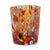 ITALIAN GLASS: Murano Style Crumpled Candle (Red Mix) - Artistica.com