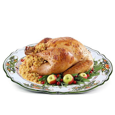 FAENZA-CARNATION: Oval Turkey Platter - Artistica.com