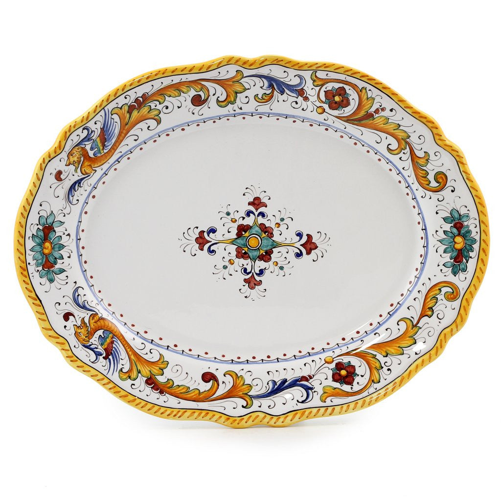 RAFFAELLESCO CLASSICO: Large Oval platter fluted rims - Artistica.com