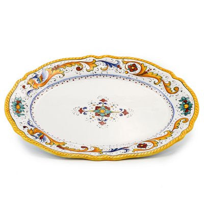 RAFFAELLESCO CLASSICO: Large Oval platter fluted rims - Artistica.com