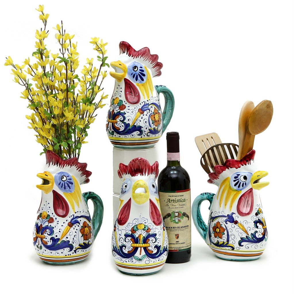 RICCO DERUTA: Rooster of Fortune multi use pitcher - Artistica.com