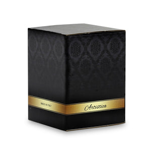 DERUTA CANDLES: Deluxe Precious Cup Candle ~ Ausonia Nero Design ~ Pure Gold Rim - Artistica.com