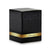 HOLIDAYS DERUTA MILANO: Candle Black with Hand Painted Pure Gold Stripes - Artistica.com