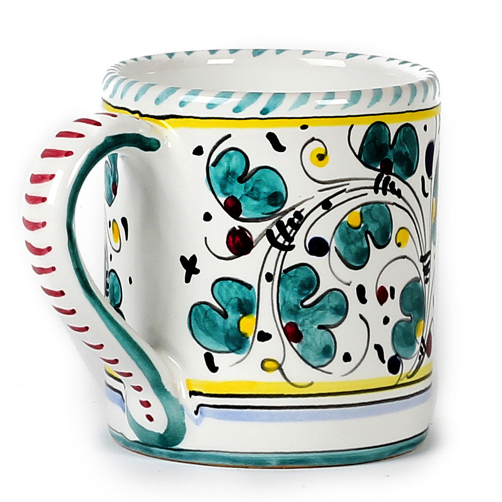 ORVIETO GREEN ROOSTER: Mug (10 OZ) - Artistica.com