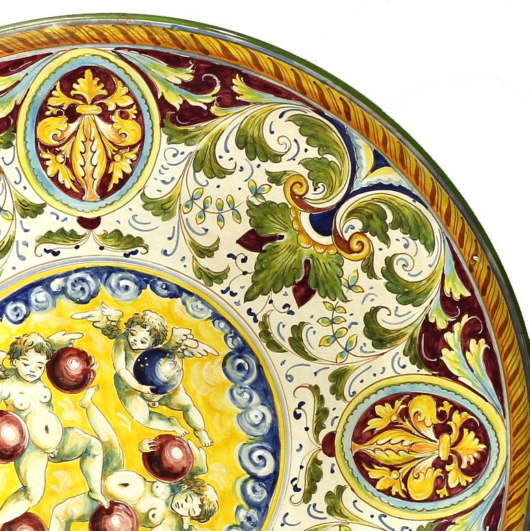 MAJOLICA MEDICI: Wall Plate with DeMedici Five Balls (28D) - Artistica.com