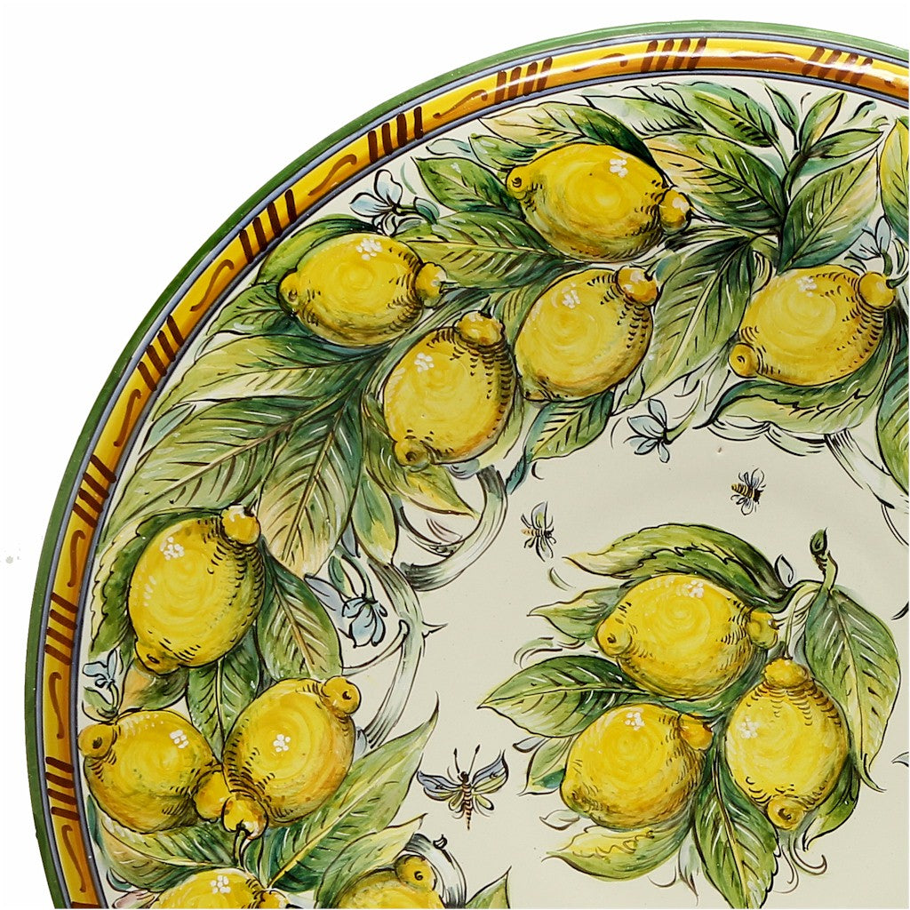 MAJOLICA LIMONI MONTELUPO: Extra Large wall plate centerpiece (32D) - Artistica.com