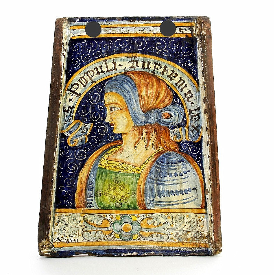 MAJOLICA: Reclaimed Tuscan Roof Tile with Noblewoman profile - Artistica.com