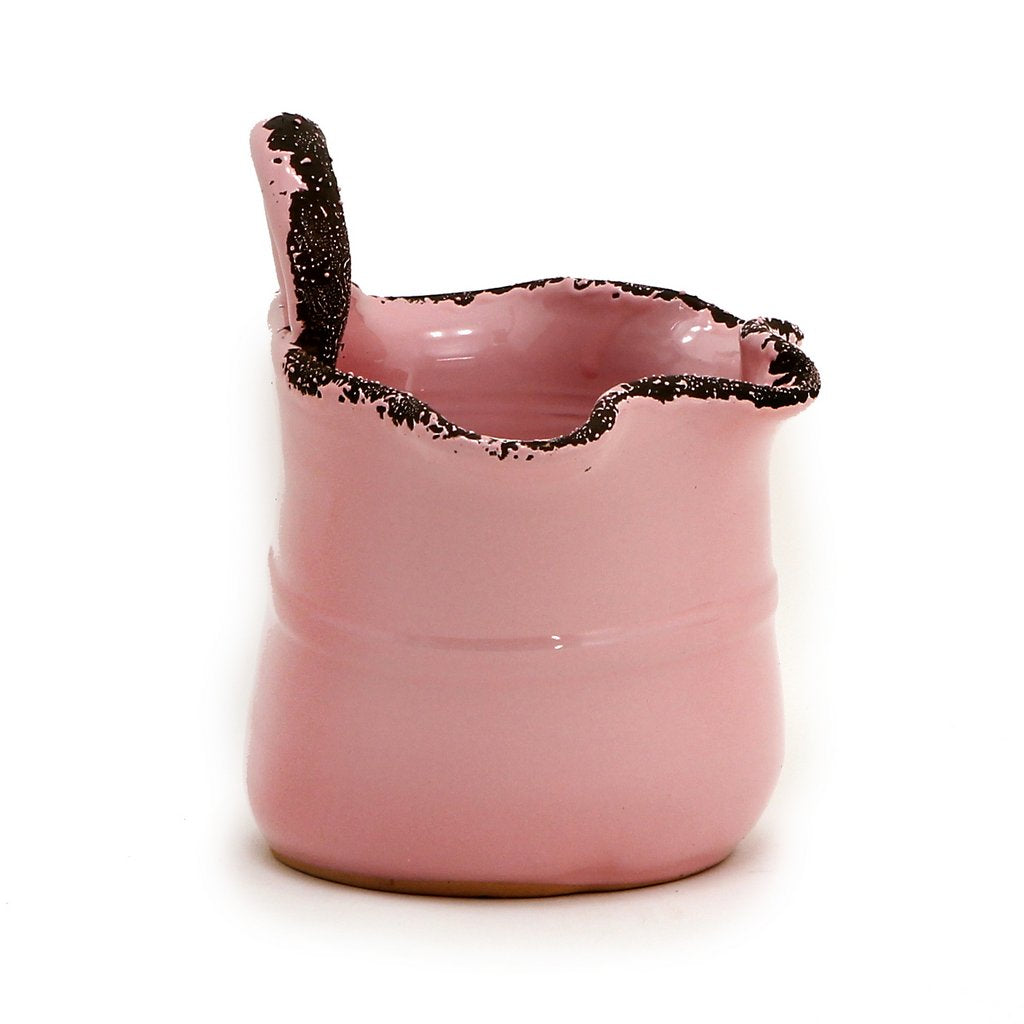 SCAVO GIARDINI-GARDEN: Wall Planter Vase with fluted rim  PALE ROSE' PINK - Artistica.com