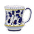 ORVIETO BLUE ROOSTER: Concave Deluxe Mug (12 Oz.) - Artistica.com
