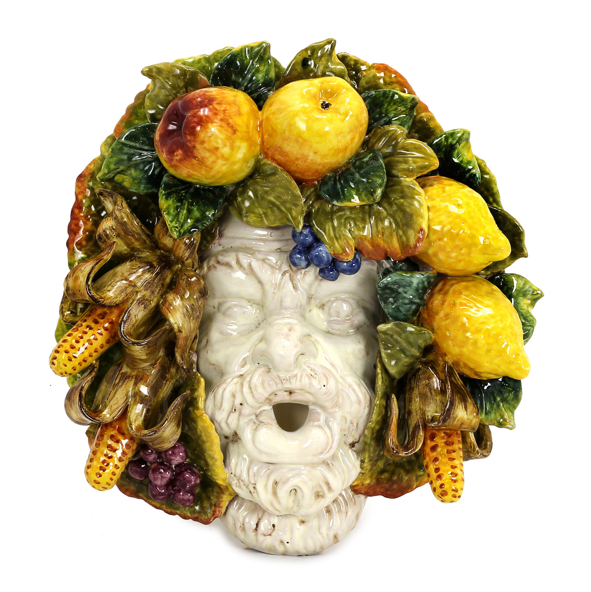 ROBBIANA MASK OF PROSPERITY: Ceramic Mask &#39;The Harvest&#39; ~ DeLuxe Edition ~ Fully hand made  (Large) - Artistica.com