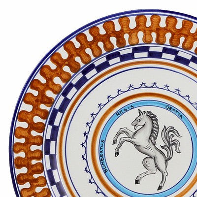 PALIO DI SIENA: LIOCORNO (Unicorn) Charger (also hung as a wall plate) - Artistica.com