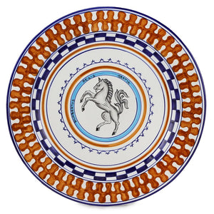 PALIO DI SIENA: LIOCORNO (Unicorn) Charger (also hung as a wall plate) - Artistica.com