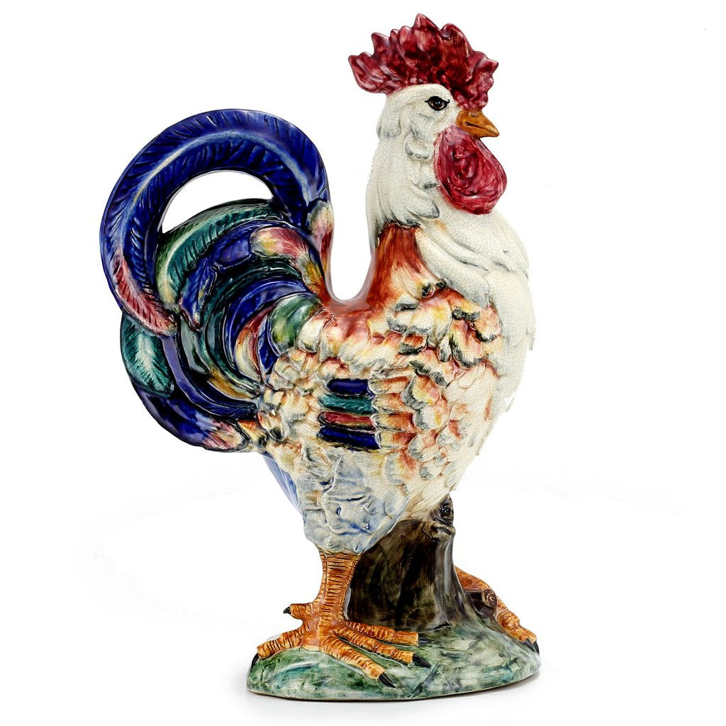 ROOSTER OF FORTUNE: ALBERTO large ceramic Rooster of Fortune - Artistica.com