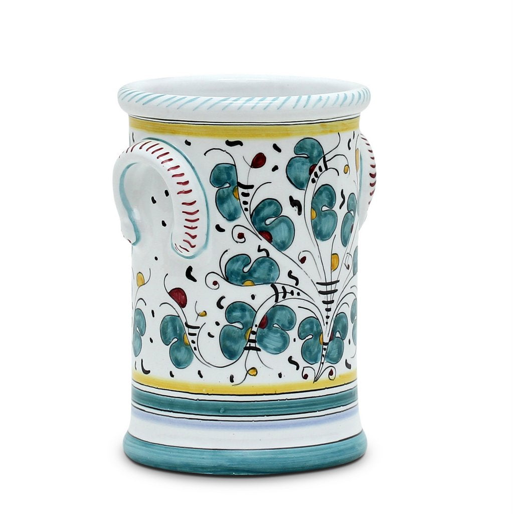 ORVIETO GREEN ROOSTER: Utensil Holder - Artistica.com