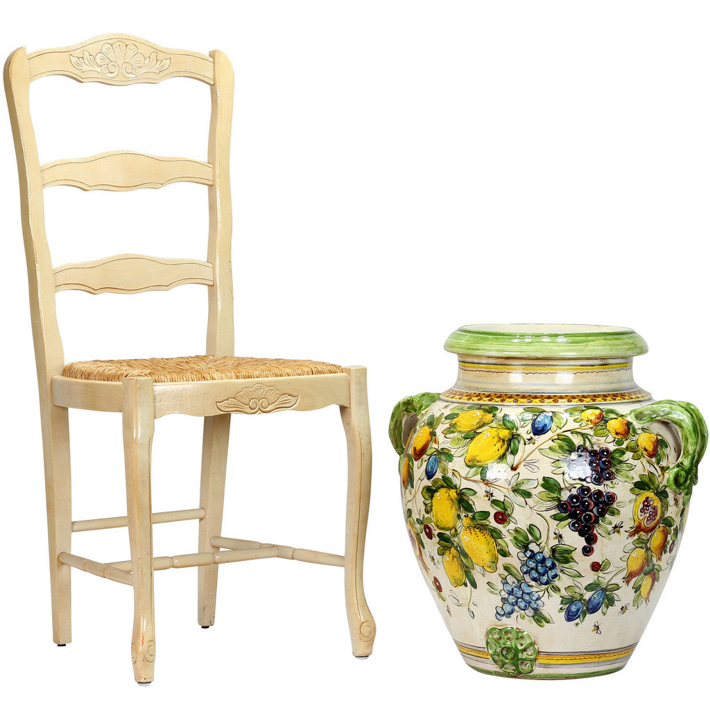 MAJOLICA TOSCANA: Orcio Urn ~ Frutta fondo Miele Design - Artistica.com