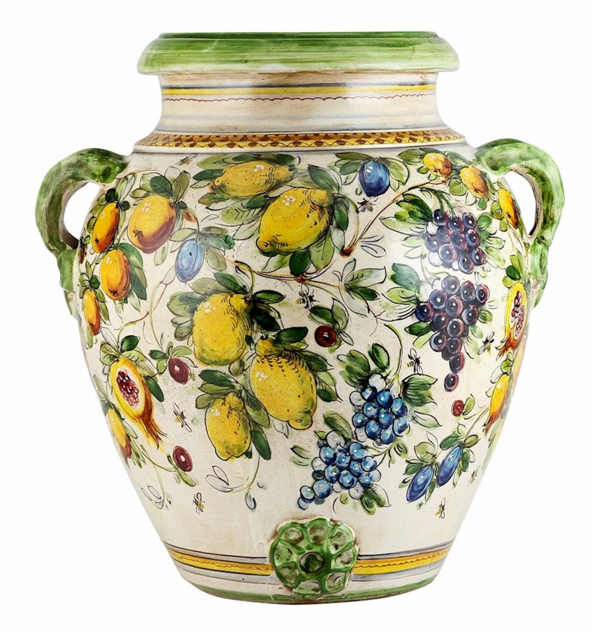 MAJOLICA TOSCANA: Orcio Urn ~ Frutta fondo Miele Design HUGE - Artistica.com