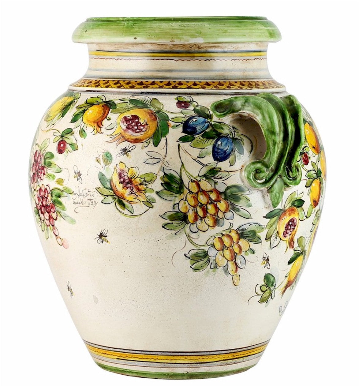 MAJOLICA TOSCANA: Orcio Urn ~ Frutta fondo Miele Design HUGE - Artistica.com