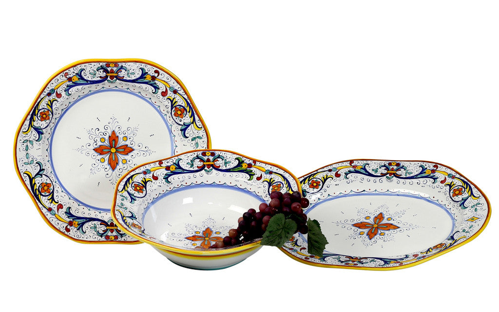 RICCO DERUTA: Large Serving Set Platters (1 Lg Bowl + 1 Lg Charger + 1 Lg Platter) - Artistica.com