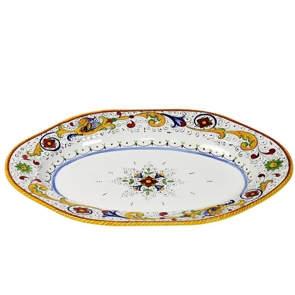 RAFFAELLESCO: Hexagonal Lg Serving Platter - Artistica.com
