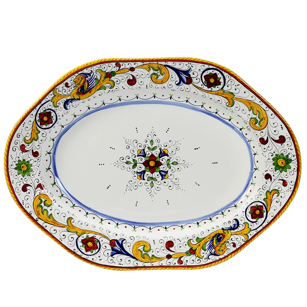 RAFFAELLESCO: Large Serving Set Platters (1 Lg Bowl + 1 Lg Charger + 1 Lg Platter) - Artistica.com