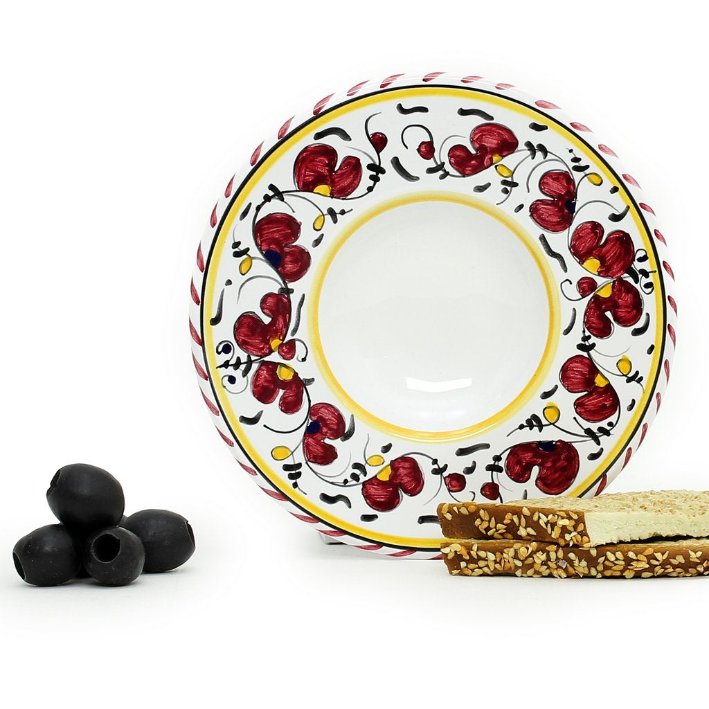 ORVIETO RED ROOSTER: Olive Oil Dipping Bowl - Artistica.com