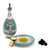 DERUTA COLORI: Traditional Olive Oil Bottle with pourer AQUA/TEAL Color - Artistica.com