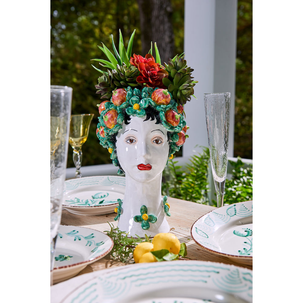 DONATELLO HEADS: Ceramic Head Vase - Persimmon Decor - Artistica.com