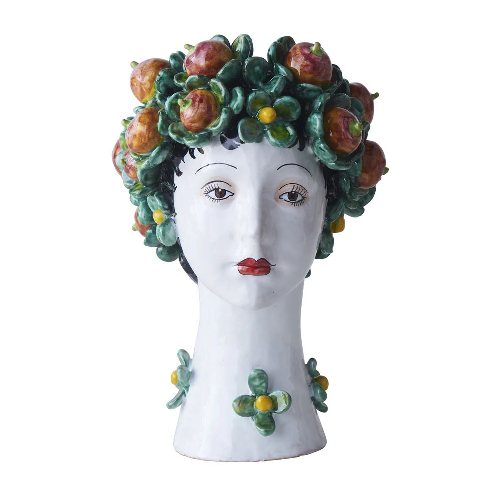 DONATELLO HEADS: Ceramic Head Vase - Persimmon Decor - Artistica.com