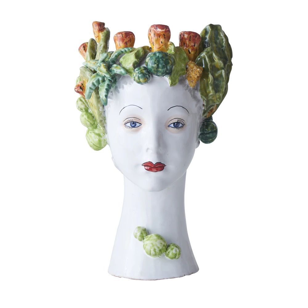 DONATELLO HEADS: Ceramic Head Vase - Succulent Decor - Artistica.com