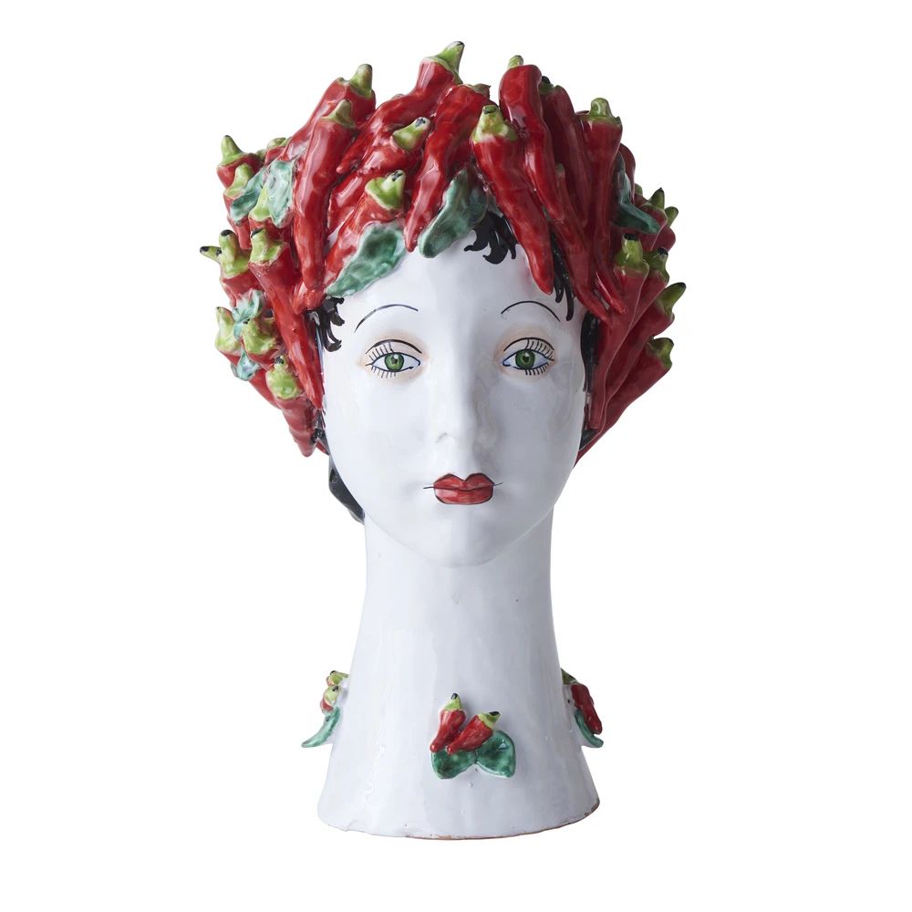 DONATELLO HEADS: Ceramic Head Vase - Peppers Decor - Artistica.com