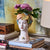 DONATELLO HEADS: Ceramic Head Vase - Leaves Decor - Artistica.com
