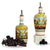 COLLI UMBRI: Umbrian Landscape Olive Oil + Aceto (Vinegar) bottles with metal capped dispenser. - Artistica.com