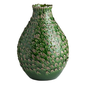 TUSCAN FEATHER: Handcrafted Vase with feather design - Artistica.com