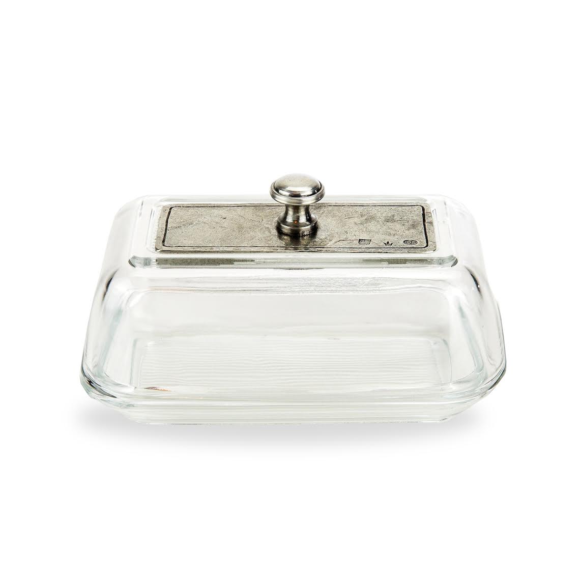 ARTE ITALICA: Vintage Glass Butter Dish - Artistica.com