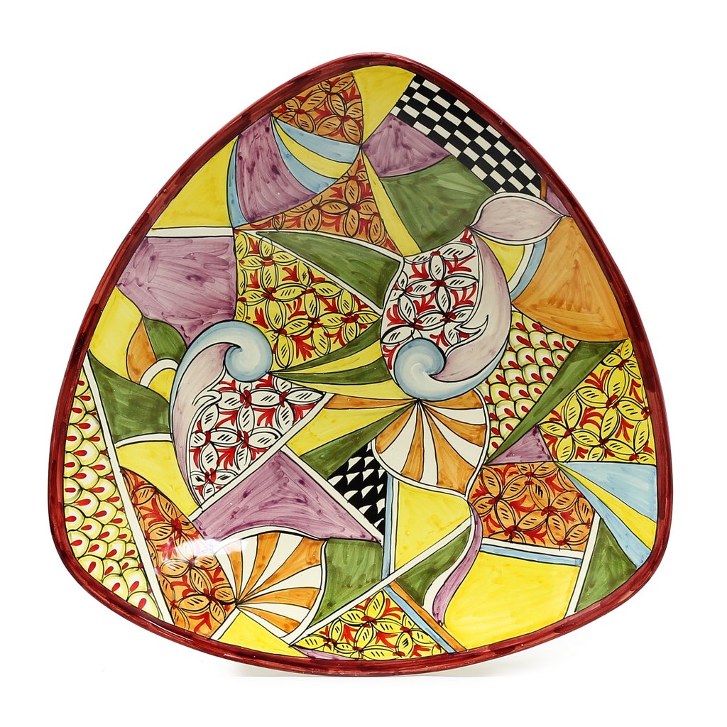 GAUDI: Large Triangular Centerpiece Plate - Artistica.com