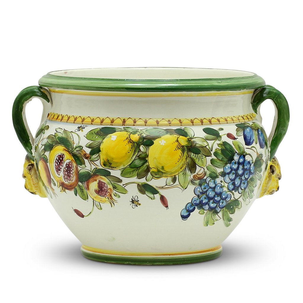 MAJOLICA LIMONI MONTELUPO: Extra Large Tuscan cachepot - Artistica.com
