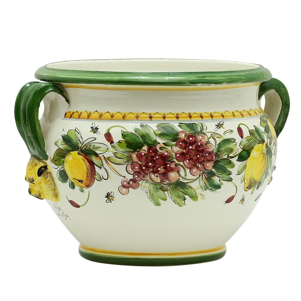 MAJOLICA LIMONI MONTELUPO: Large Tuscan cachepot - Artistica.com