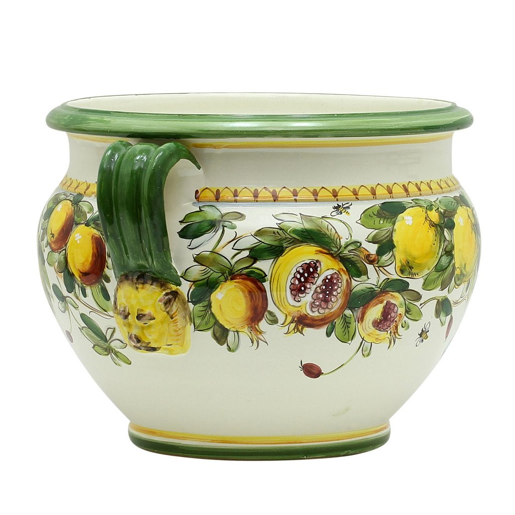 MAJOLICA LIMONI MONTELUPO: Extra Large Tuscan cachepot - Artistica.com