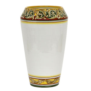 DERUTA BELLA: Large Vase/Umbrella Stand - Old Ocre Design - (Premium Masterpiece by Francesca Niccacci) - Artistica.com