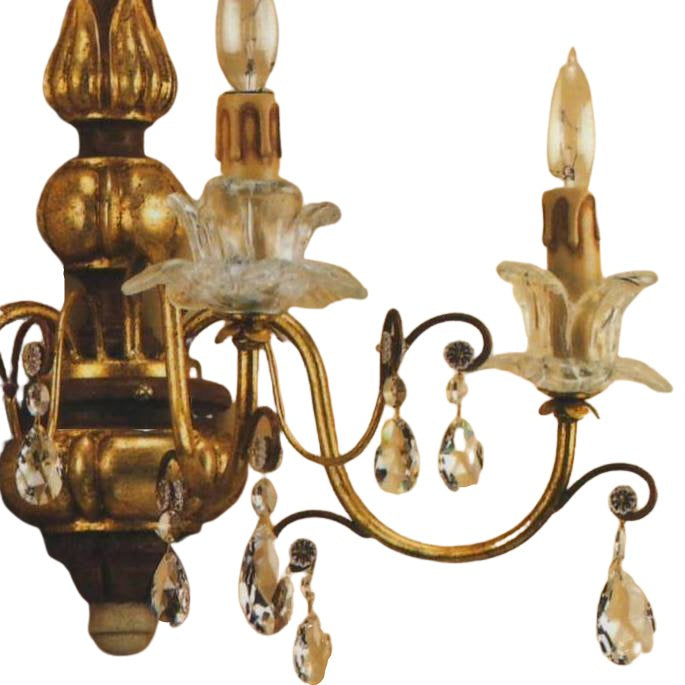 ALBA LAMP: Wall Light Sconce Swarovski Clear - Artistica.com