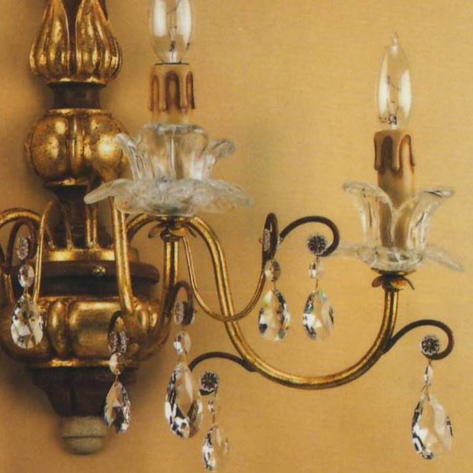 ALBA LAMP: Wall Light Sconce Swarovski Clear - Artistica.com