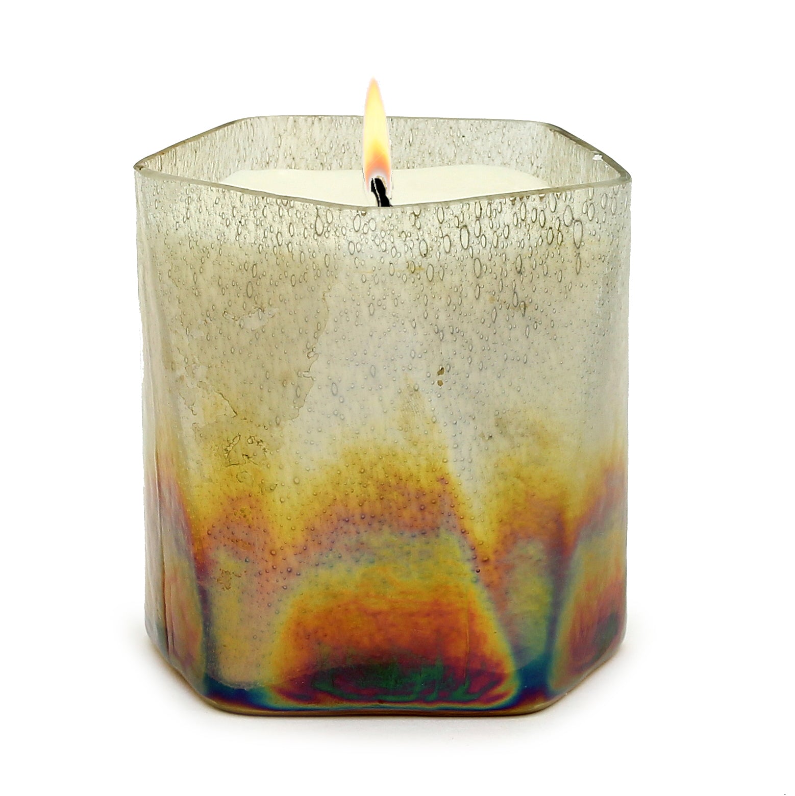 MONDIAL CANDLES: Brown Shaded Glass Container Candle - Artistica.com