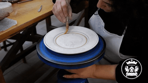 ORVIETO GREEN ROOSTER: Pasta Soup bowl (10 D) - Artistica.com
