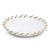 PURITY GLAMOUR: Extra Large Round Bowl - Pure White with Gold Chain - Artistica.com