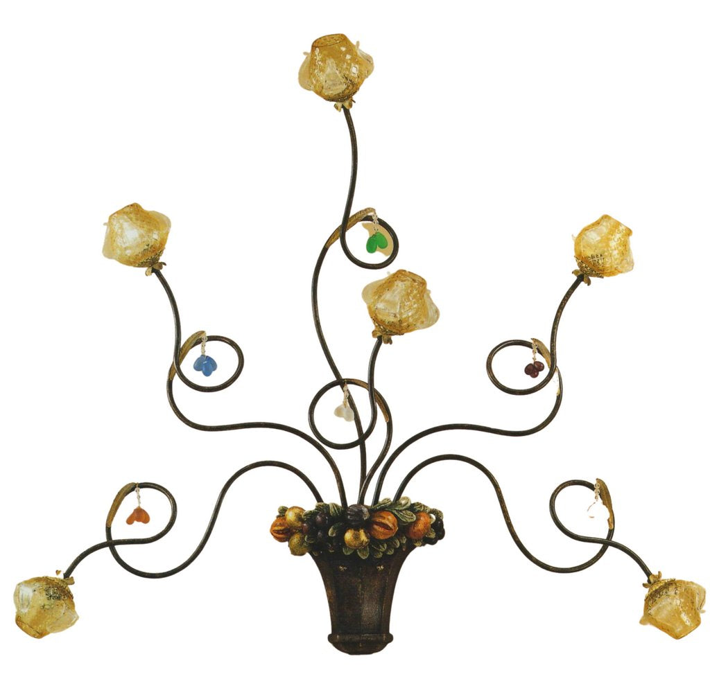 ALBA LAMP: Wall Light Sconce G9 Bulb Scavo Murano - Artistica.com