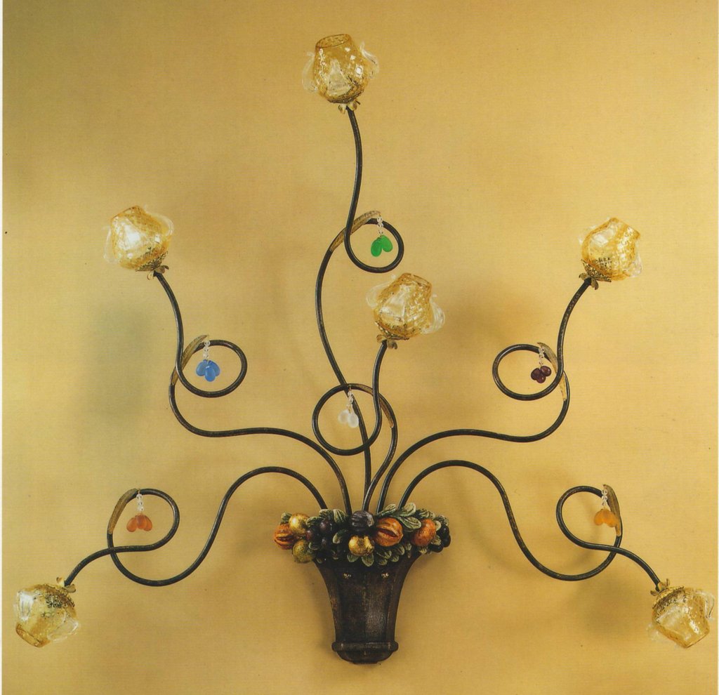 ALBA LAMP: Wall Light Sconce G9 Bulb Scavo Murano - Artistica.com
