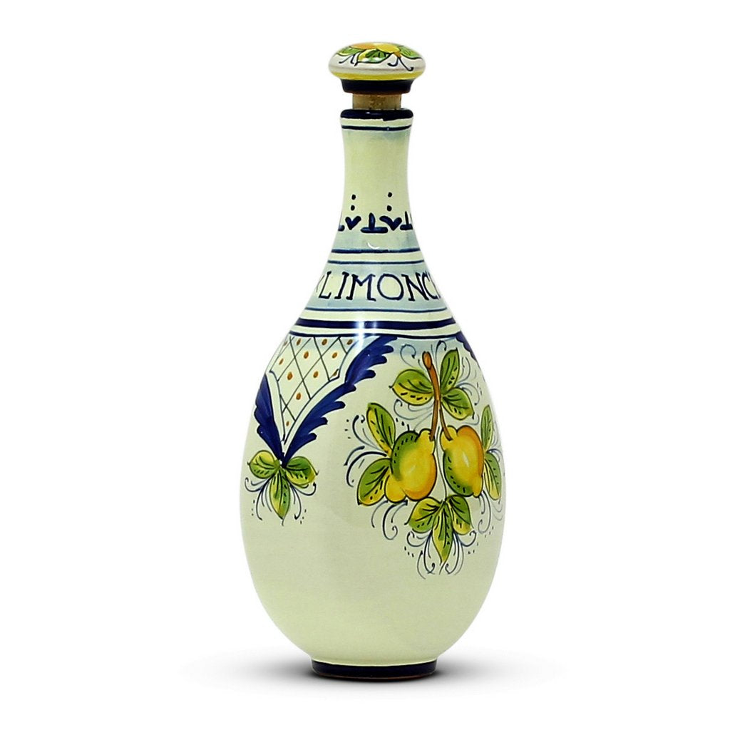 LIMONCELLO: Limoncello Bottle with Stopper Blue design - Artistica.com