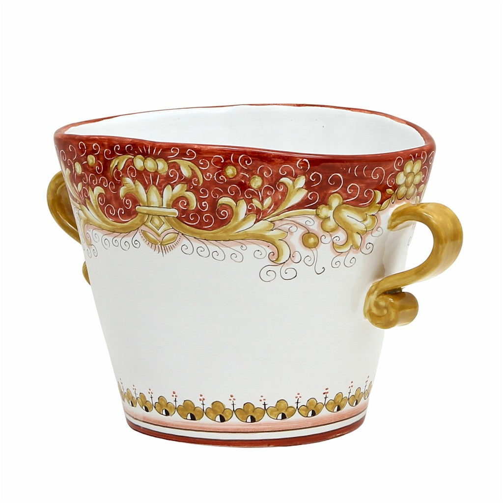 DERUTA COLORI: Ice Bucket Oval with handles - CORAL RED - Artistica.com