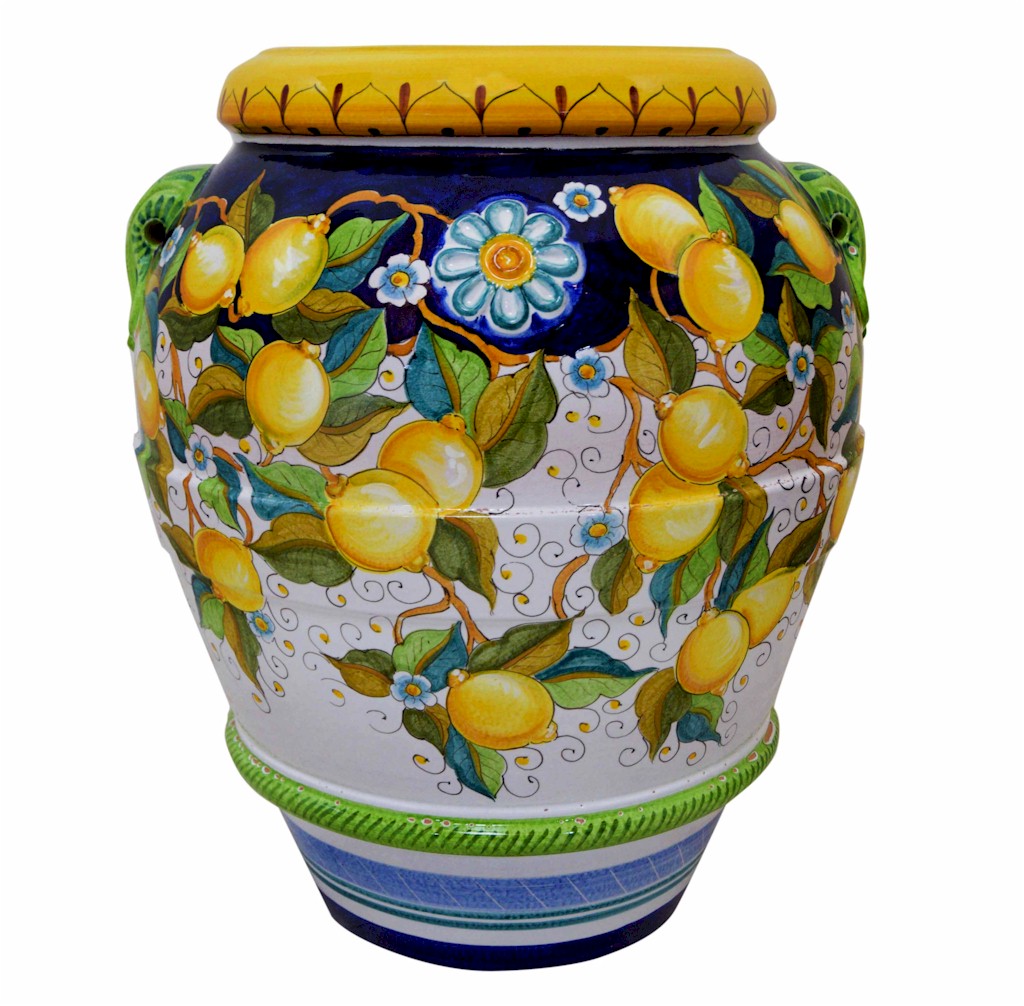 GRANDE GIARDINO: Large Deruta-Tuscan Orcio-Urn - AMALFITANA design - Artistica.com